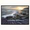 Designart - Open Book to the Evening Sea - Contemporary Canvas Art Print in Black Frame